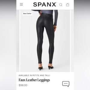 SPANX faux leather leggings